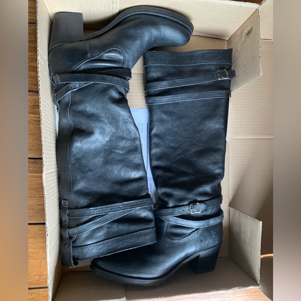FRYE JANE STRAPPY BOOTS